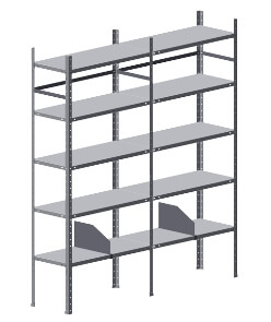 Стеллажи архивные из двух секций